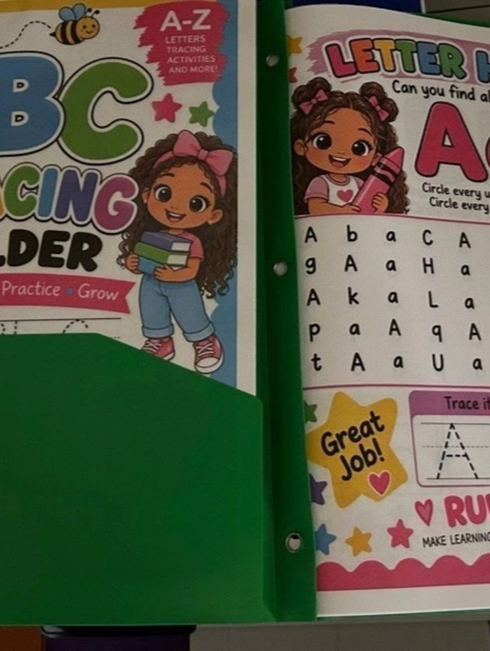 ABC Tracing Folder Learning Workbook Folder - Picture 2 of 5